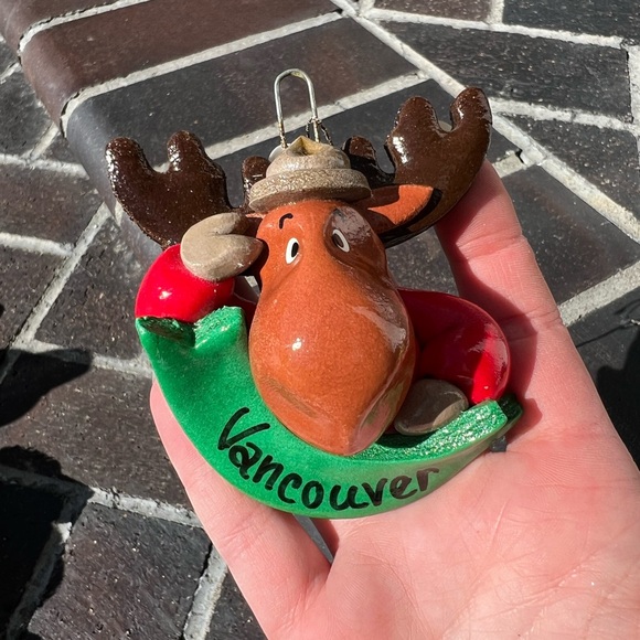 Handmade Canadian Moose Vancouver Christmas Holiday Ornament - Picture 7 of 7